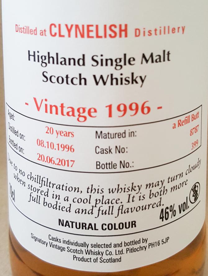 Clynelish 1996 SV - Ratings and reviews - Whiskybase