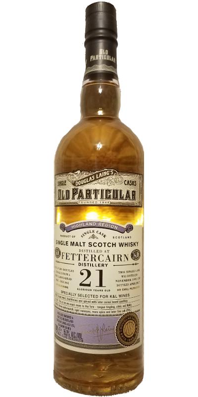 Fettercairn 1995 DL Old Particular Refill Hoghshead K&L Wine Merchants Exclusive 55.3% 750ml