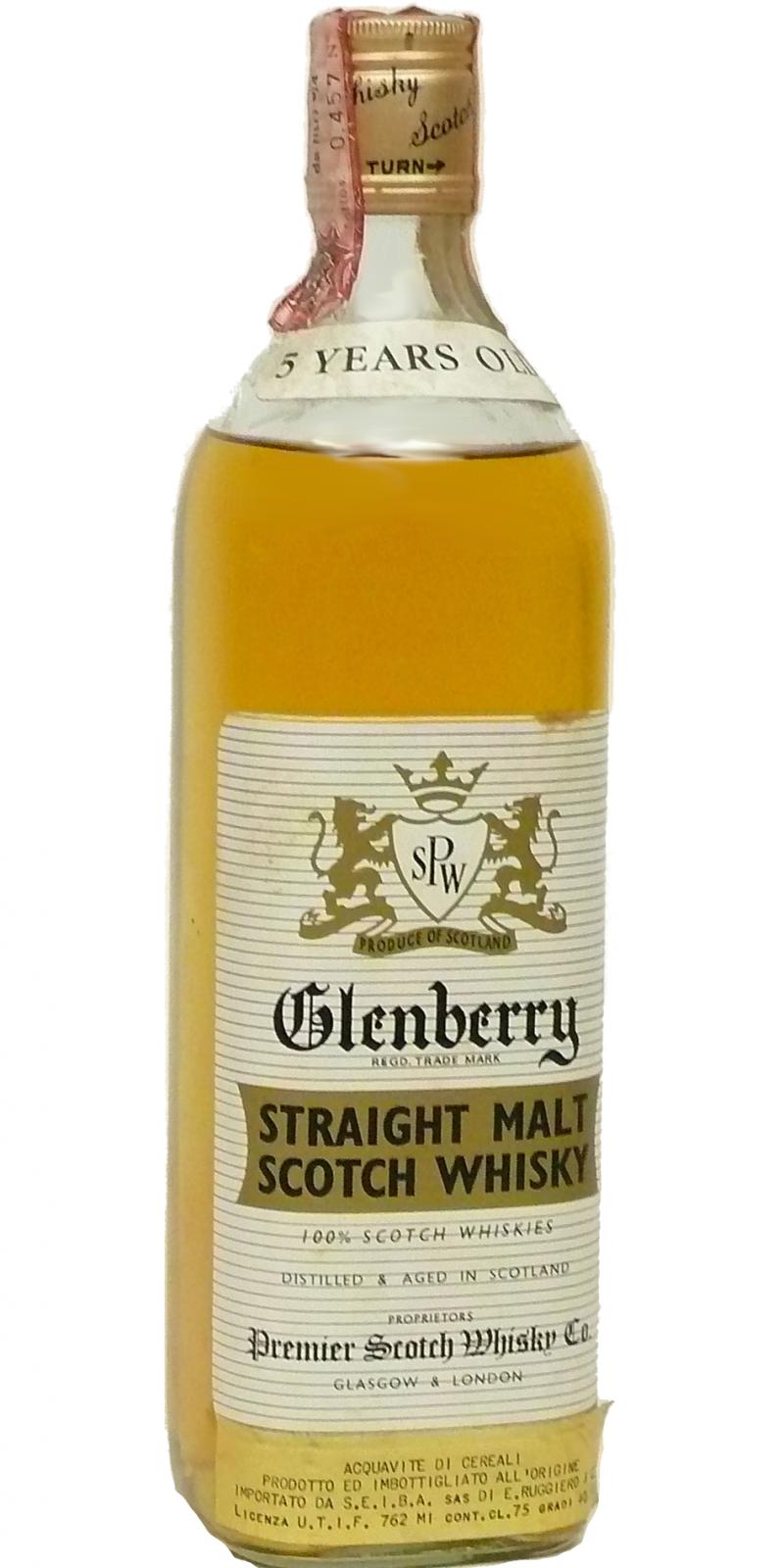 Glenberry 5yo Straight Malt Scotch Whisky 40% 750ml