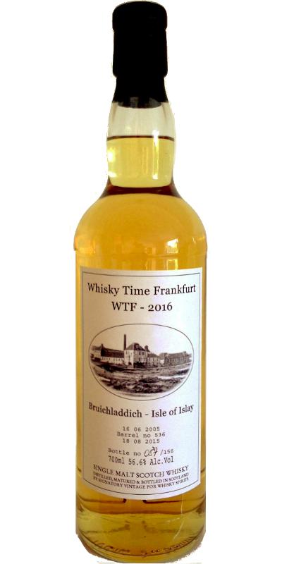 Bruichladdich 2005 SV Whisky Time Frankfurt 2016 Bourbon Cask #536 56.6% 700ml