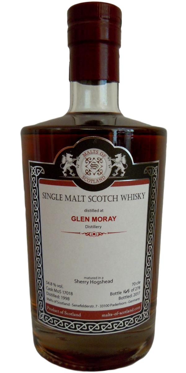 Glen Moray 1998 MoS Sherry Hogshead 54.8% 700ml