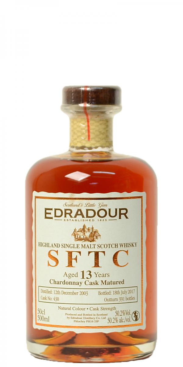 Edradour 2003 SFTC Chardonnay Cask Matured #430 50.2% 500ml